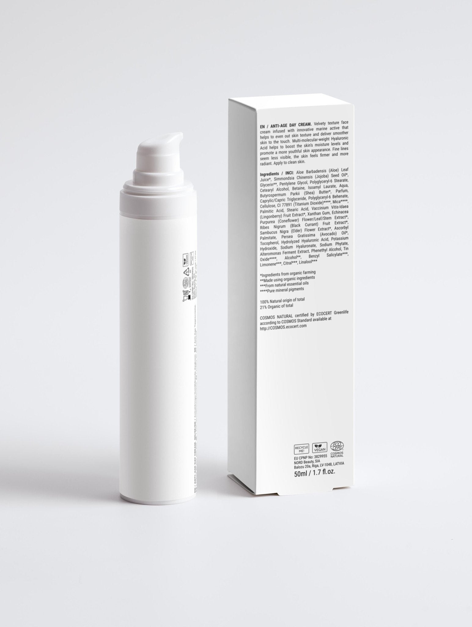 Maleda Anti-Age Day Cream – natūrali kosmetika su hialurono rūgštimi ir jūriniais ekstraktais galas #maledashop#