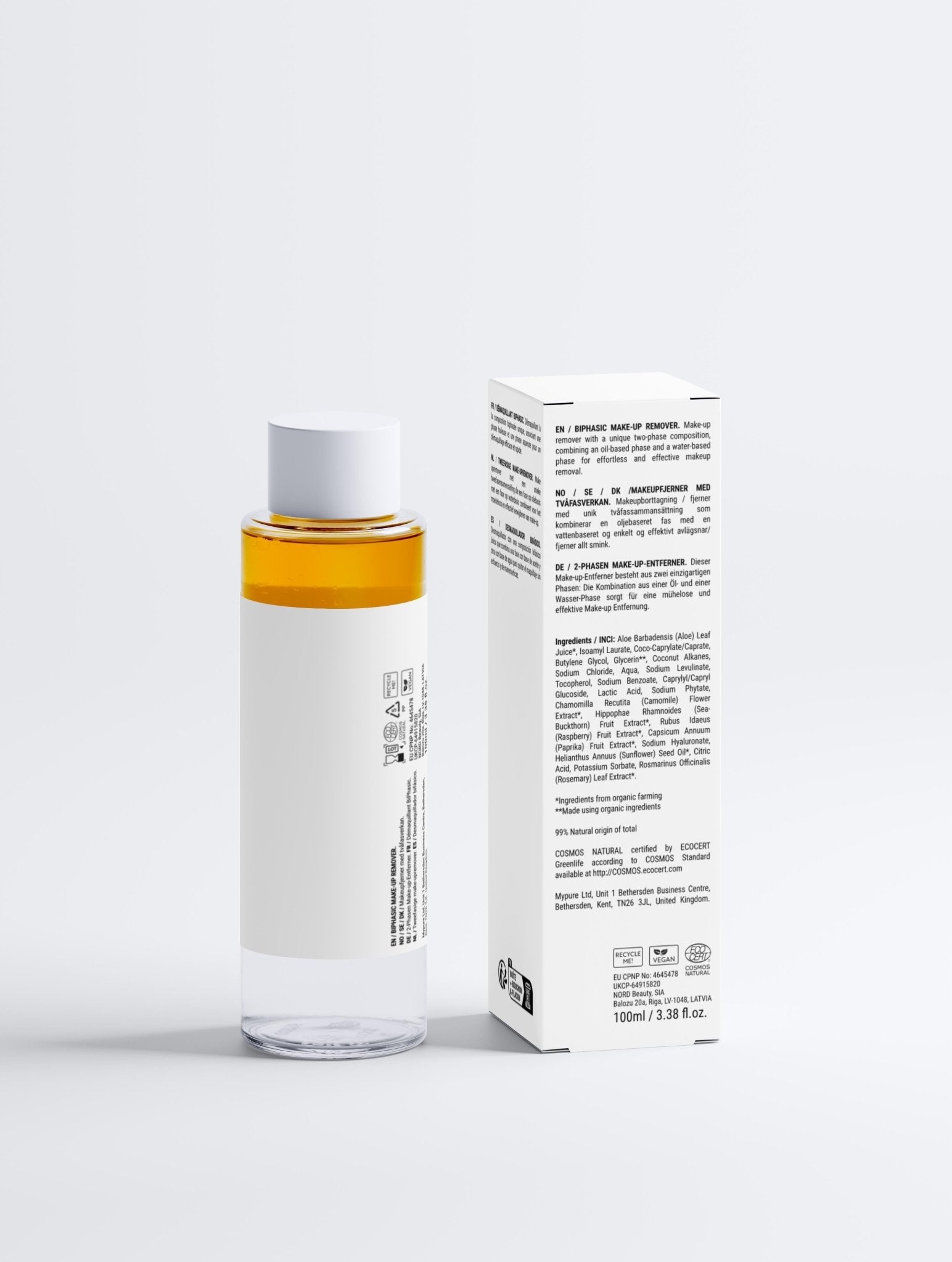 Maleda BiPhasic Make-up Remover – Dvifazis makiažo valiklis su hialurono rūgštimi ir natūraliais ekstraktais galas #maledashop#