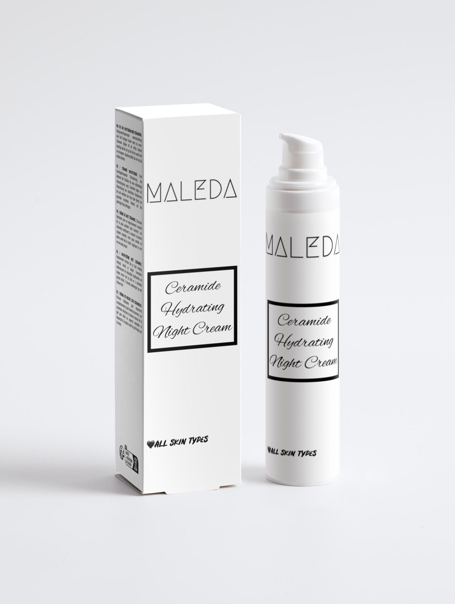 Maleda Ceramide Hydrating Night Cream – natūrali kosmetika su hialurono rūgštimi ir keramidu
#maledashop#