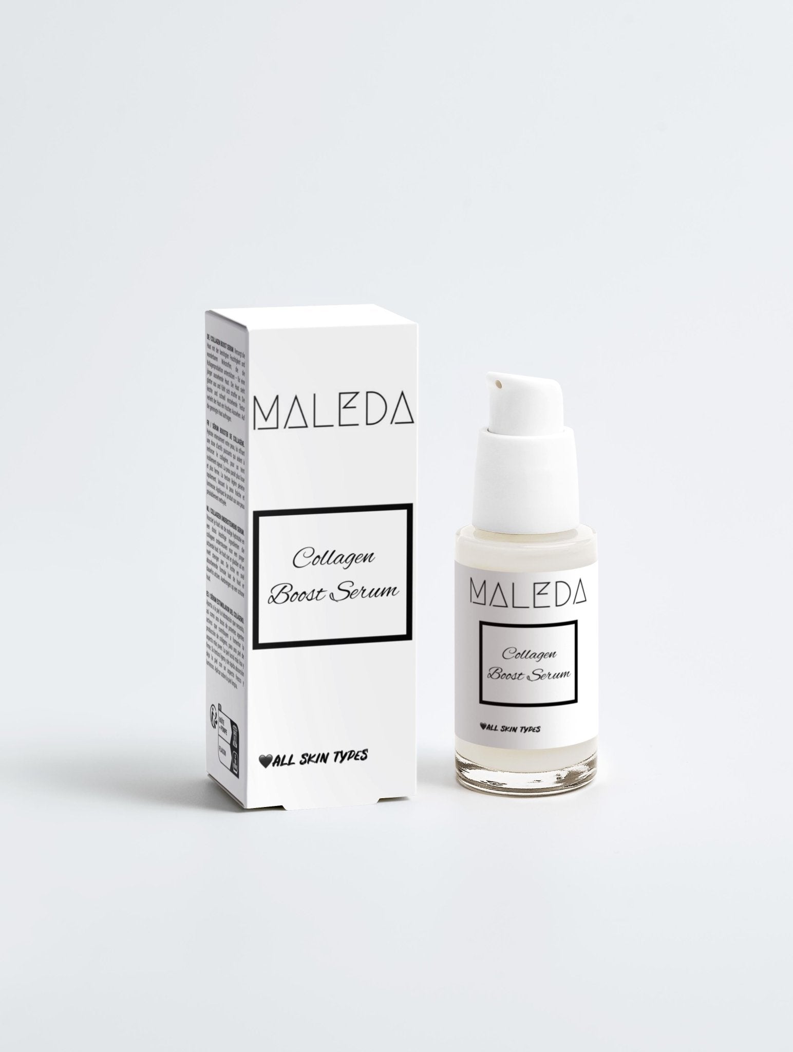 Maleda Collagen Boost Serum – Veido serumas su hialurono rūgštimi ir saulėgrąžų aliejumi #maledashop#
