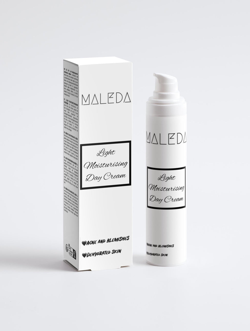 Maleda Light Moisturising Day Cream – natūrali kosmetika su hialurono rūgštimi ir betainu1 #maledashop#