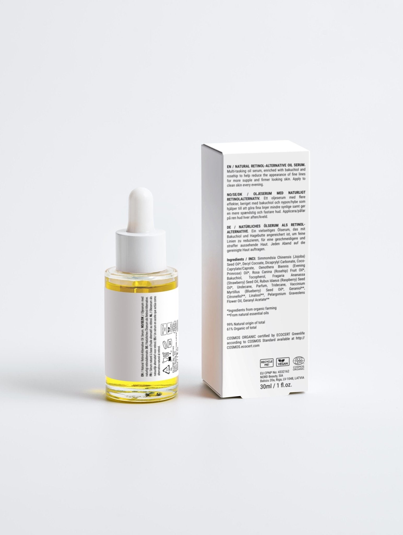Maleda Natural Retinol Oil Serum – Natūrali kosmetika su bakučioliu ir erškėtuogių aliejumi galas #maledashop#