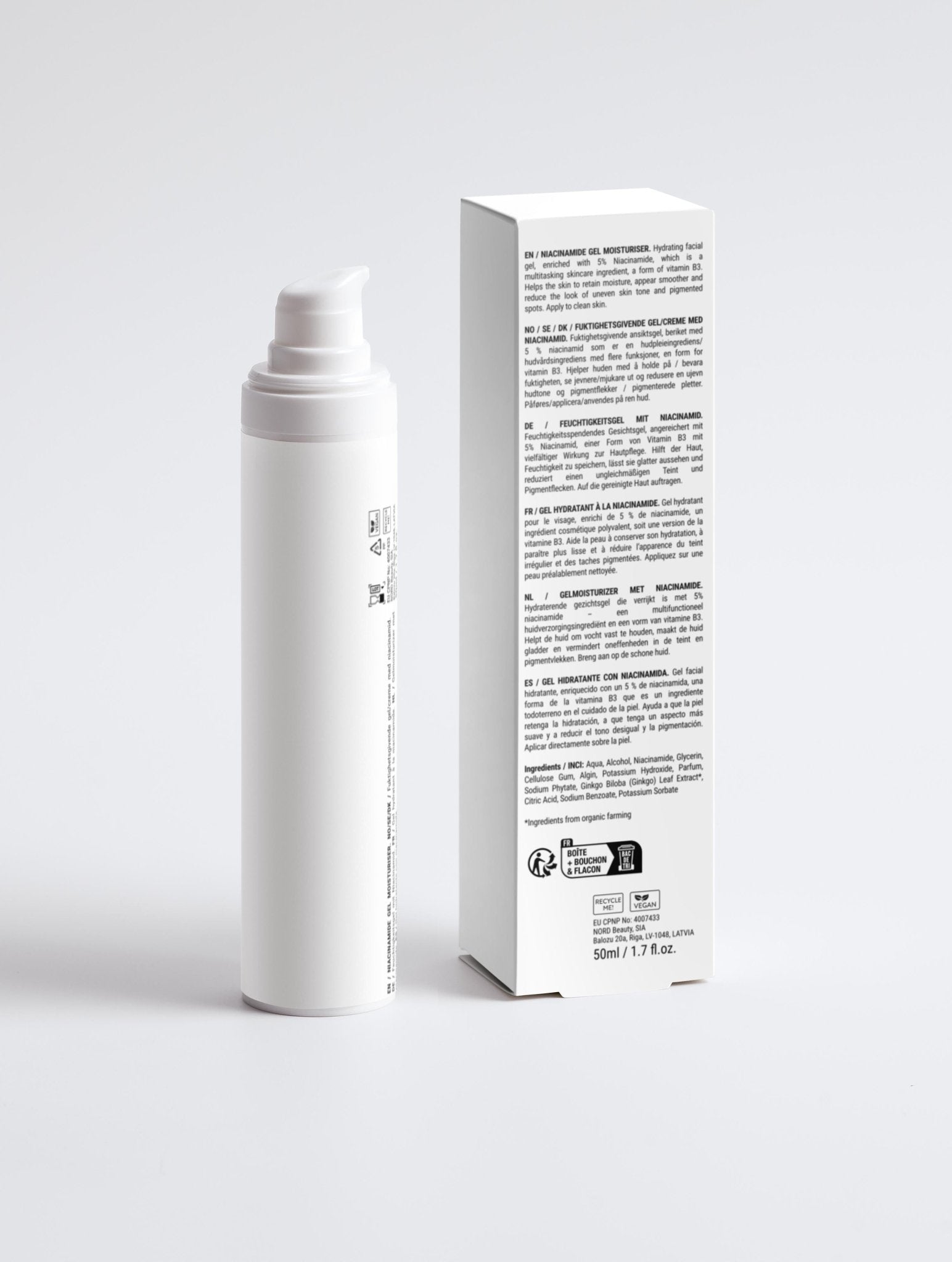 Maleda Niacinamide Gel Moisturiser – natūrali kosmetika su 5% niacinamidu galas #maledashop#