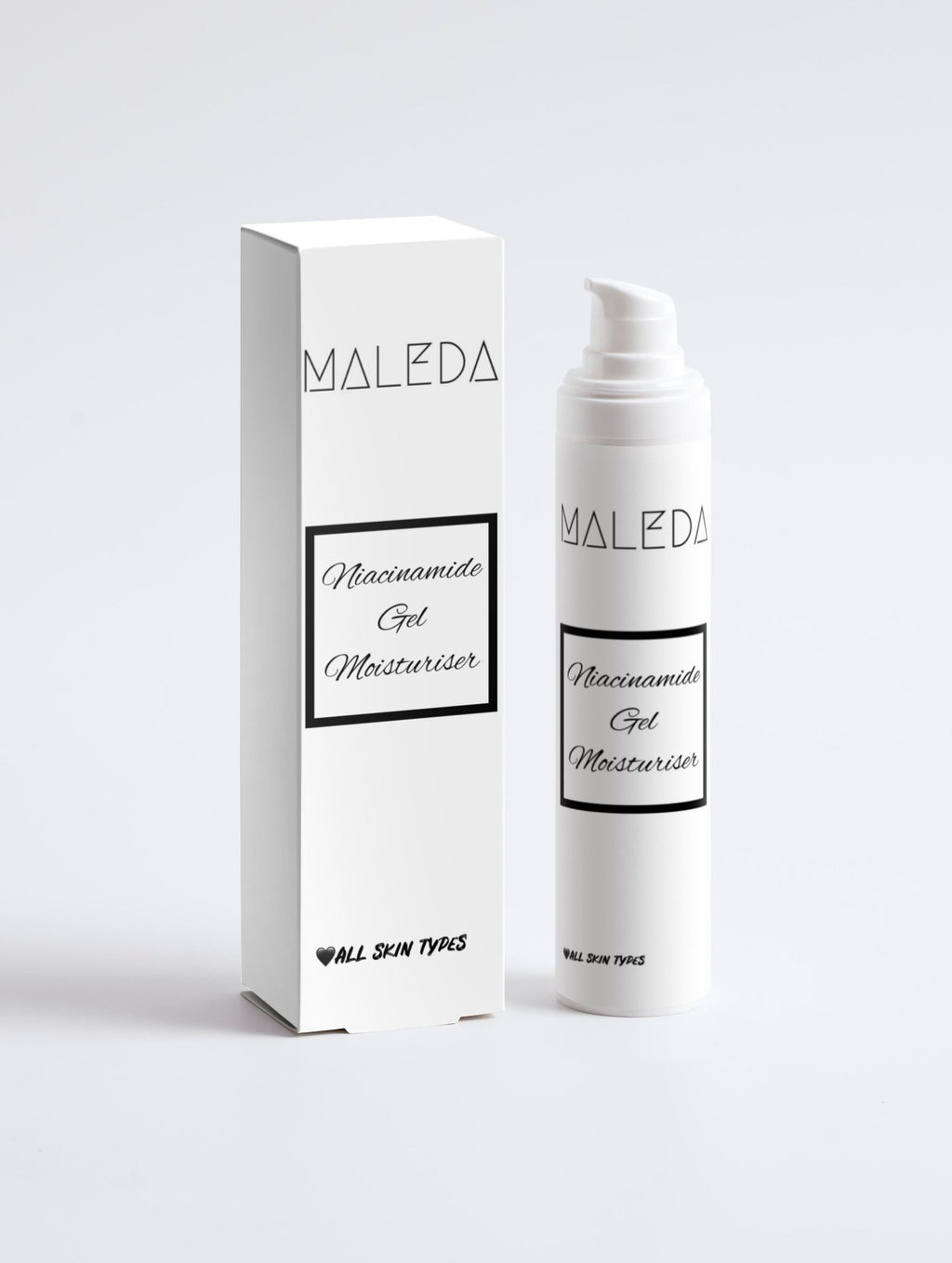 Maleda Niacinamide Gel Moisturiser – natūrali kosmetika su 5% niacinamidu1 #maledashop#