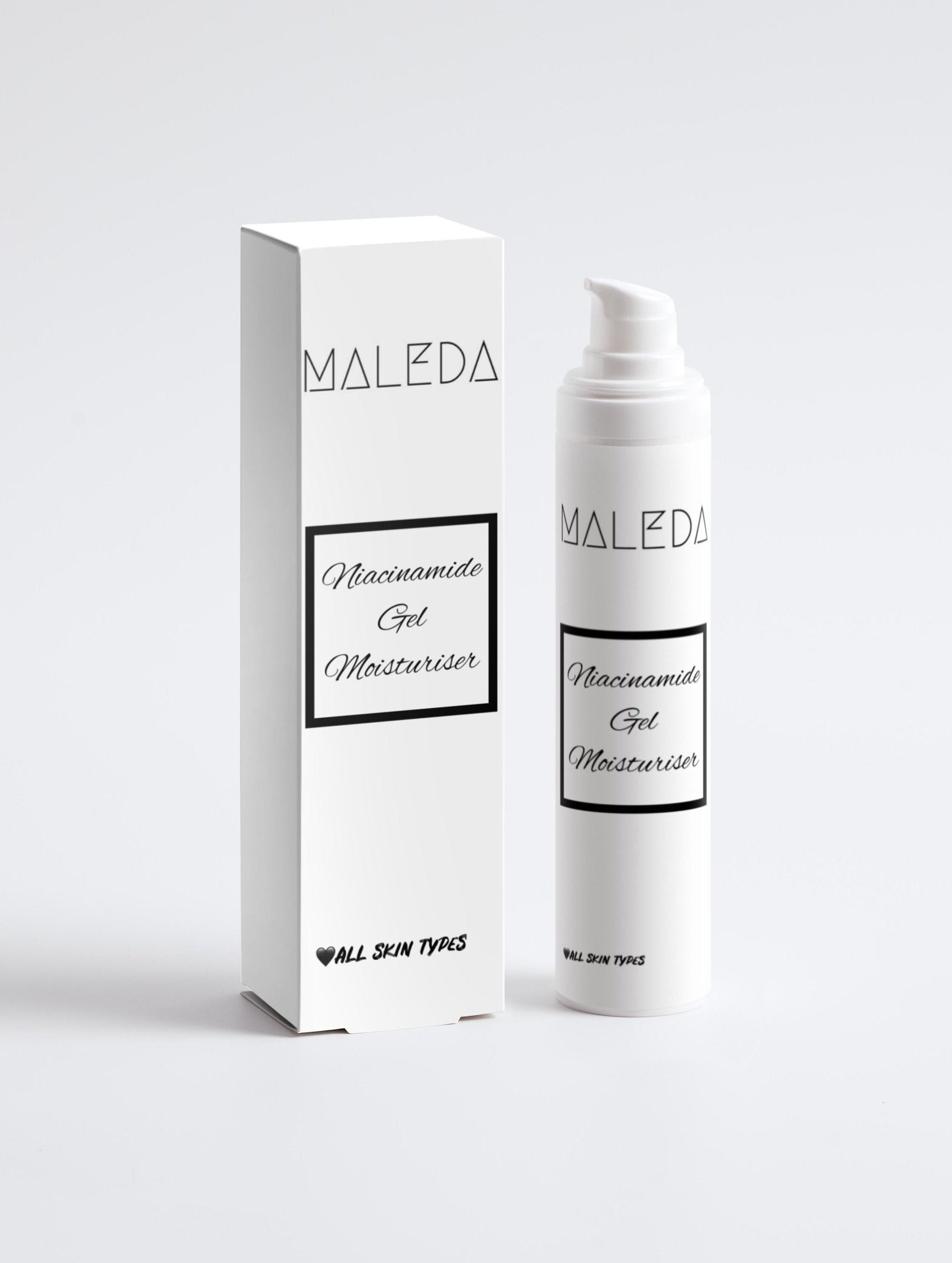 Maleda Niacinamide Gel Moisturiser – natūrali kosmetika su 5% niacinamidu1 #maledashop#