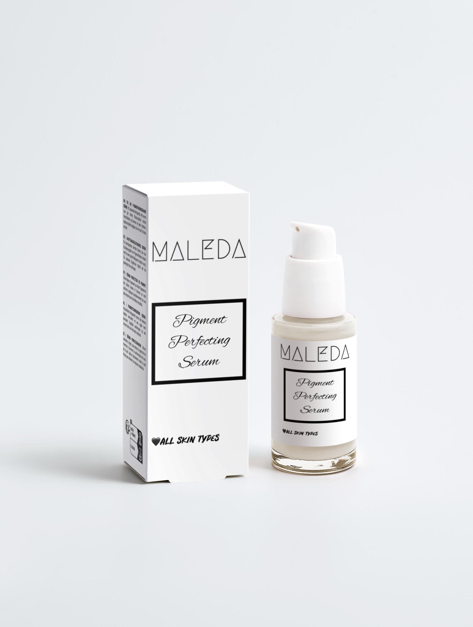 Maleda Pigment Perfecting Serum – Veido serumas su hialurono rūgštimi ir vitaminu E #maledashop#