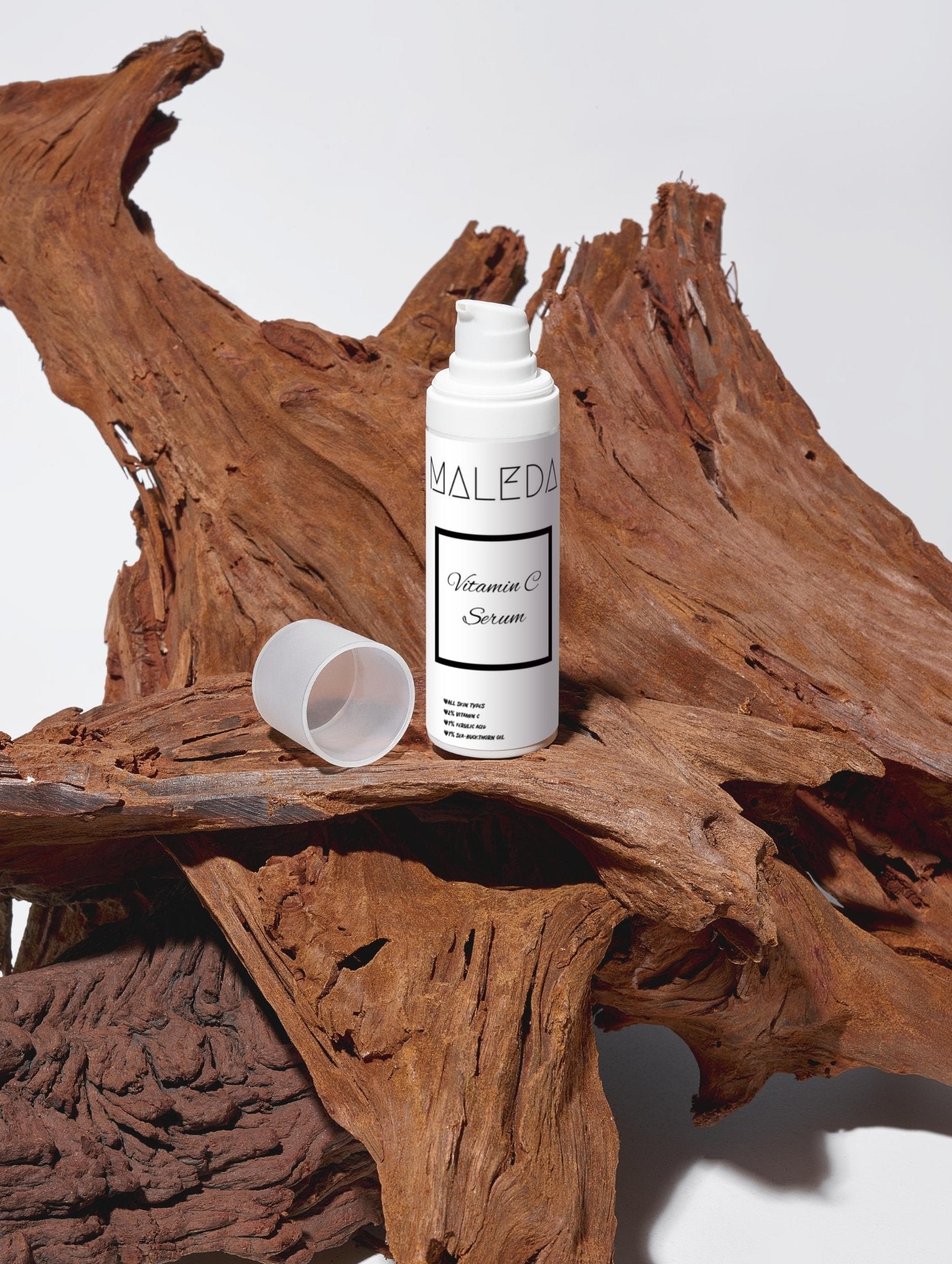 Maleda Vitamin C Serum – Veido serumas su hialurono rūgštimi ir natūraliais aliejais #maledashop#